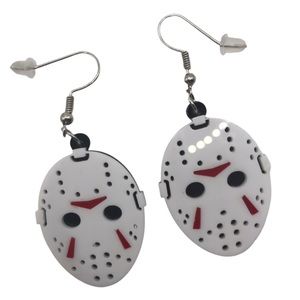 Jason Friday the 13th Mask Earrings Horror new